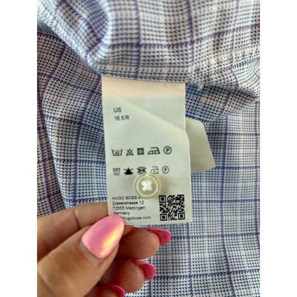 Men’s lot bundle of 2 shirts button Hugo Boss Dockers Neck Size 16 1/2 -‎ 32/33 - Picture 11 of 12